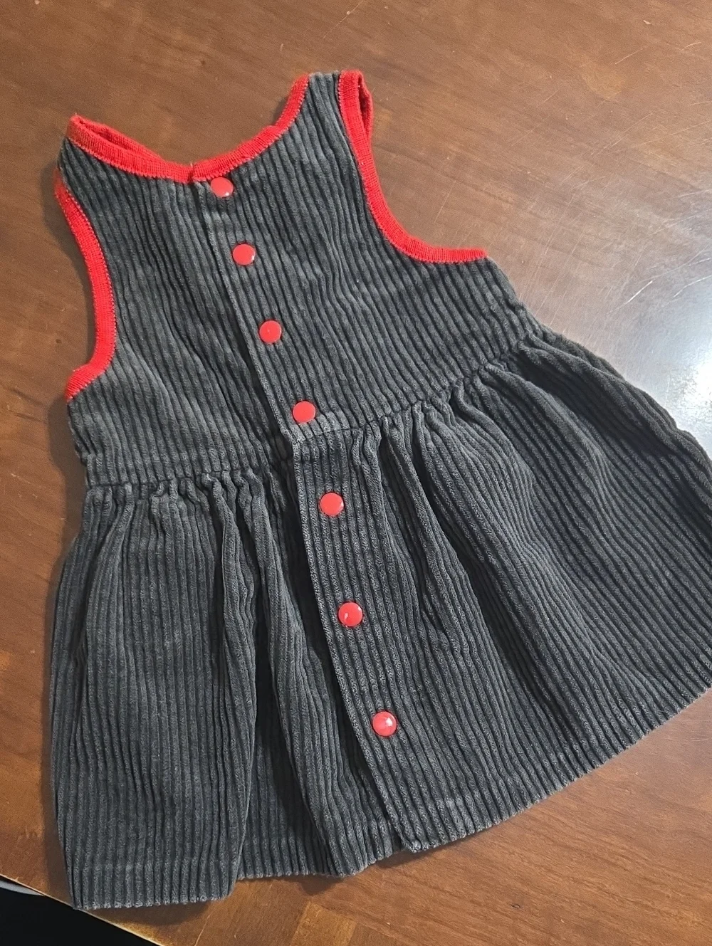 Vintage Gymboree Rainbow Tag Corduroy Brown Dress Xsmsll